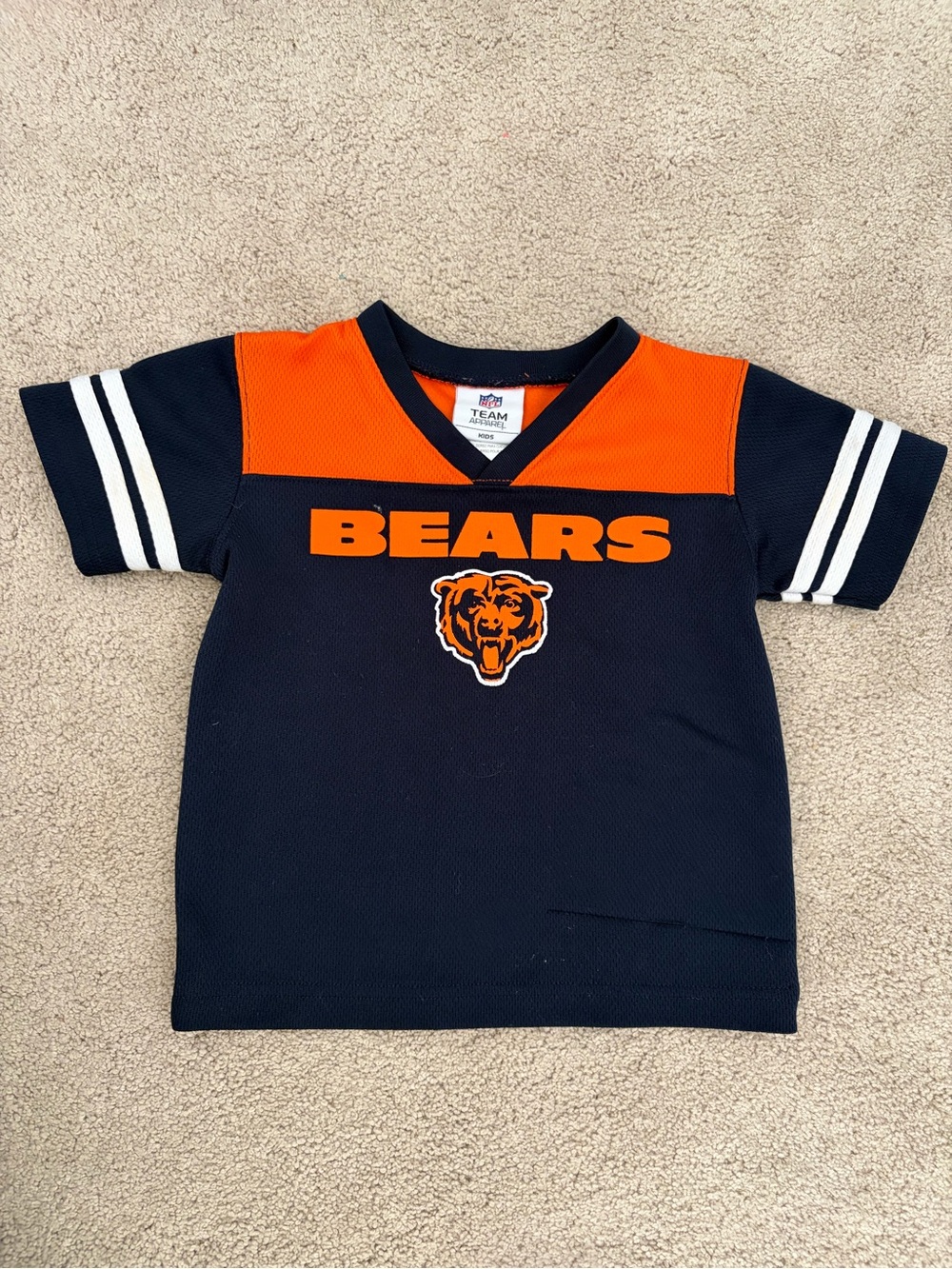 NFL Chicago Bears Navy and Orange Kids Short Sleeve Jersey
